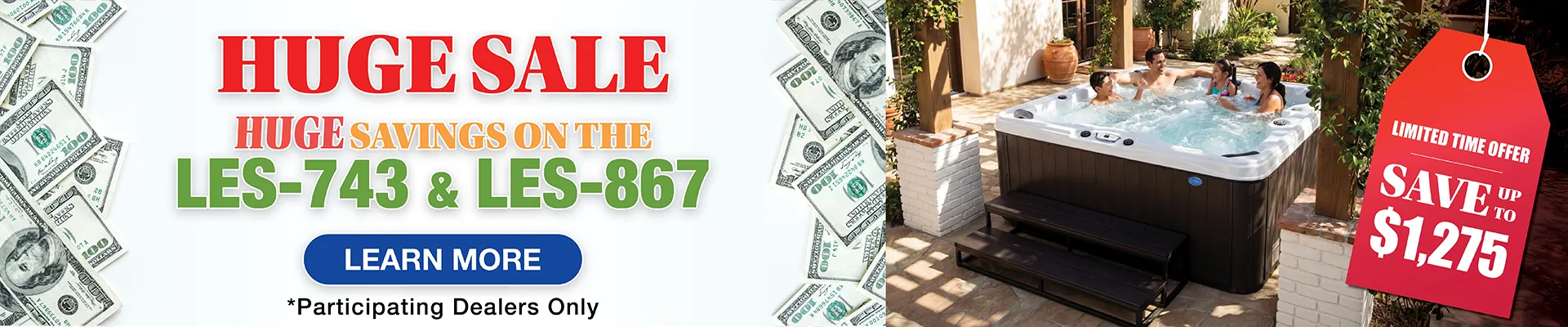 Calspas hot tub being used in a family setting - Port Arthur