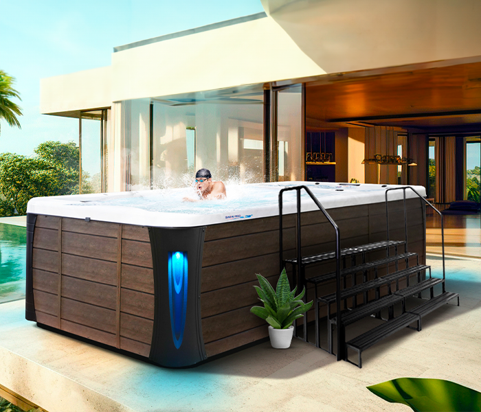 Calspas hot tub being used in a family setting - Port Arthur